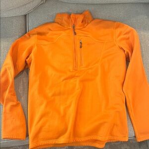 Patagonia Orange Zip Up Sweater